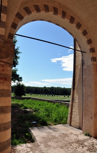 la campagna vista dal portico est